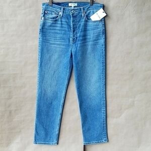 NWT Redone 70s High Waist Ankle Stovepipe Jeans sz 29 Western Blue Wash
